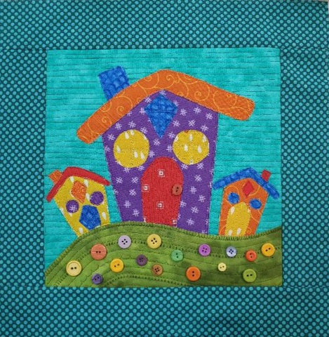 Happy Houses Cushion Pattern