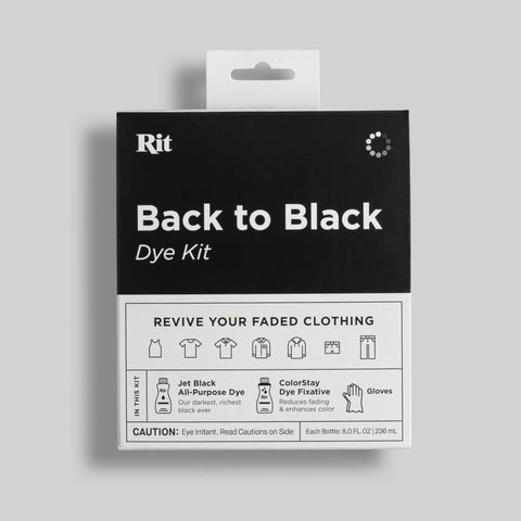 Rit Dye Back to Black Kit -Revive Faded Clothing