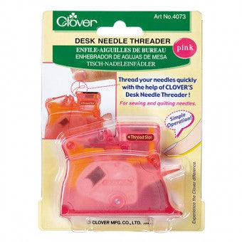 Clover Desk Needle Threader Pink