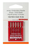Bernina Sewing Machine Needles 130/705H SUK Jersey/ Embroidery 80/12
