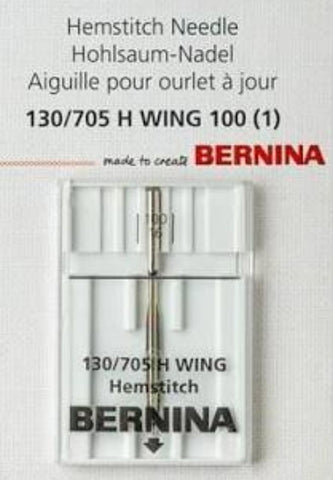 Bernina Sewing Machine Nedddle 130/705H Wing 100 Hemstitch