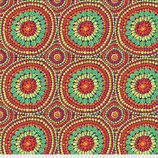 Mandala Red Quilt Backing by Kaffe Fasset