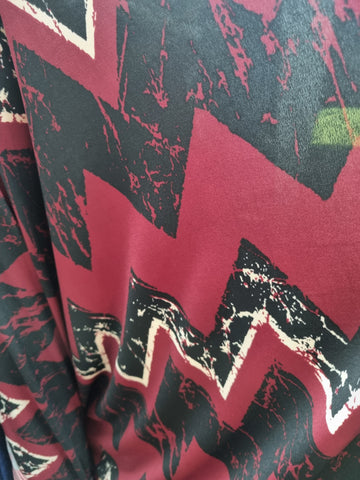 ZigZag Polyester Burgandy