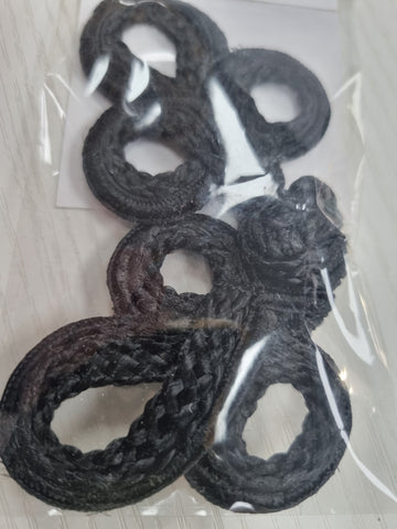 Chinese Knot Frog Closures 14cm Black