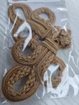 Chinese Knot Frog Closures 14cm Tan